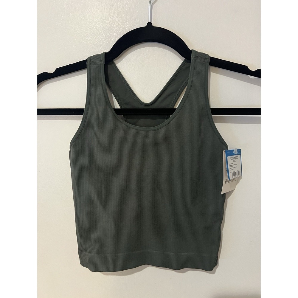 NWT Girls DSG Momentum Seamless Bra Tank Muted Olive Youth Small Built‎ In Bra